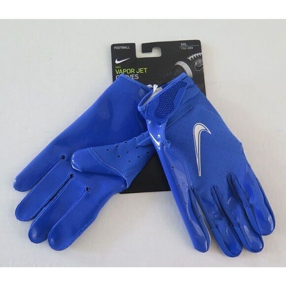 Nike CZ4127-495 Men's Sz 2XL Royal Blue/White Vapor Jet Football Gloves - Picture 1 of 8